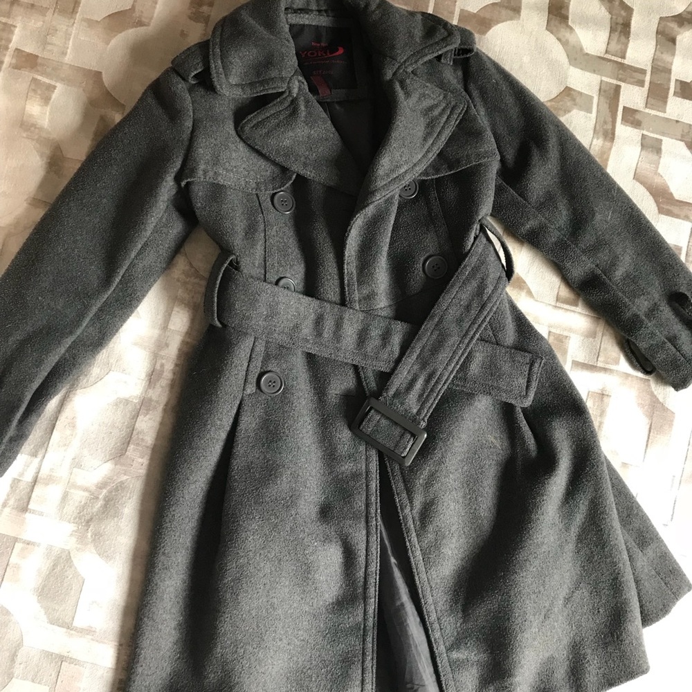 Girls Yoki Faux Wool Peacoat